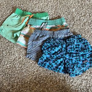 Set of 4 Girls Patagonia Baggies Shorts - Size Medium